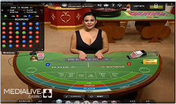 MediaLive Baccarat Spiele in perfekter Übertragungsqualität