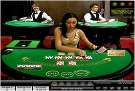 Live Casino Holdem gegen englischsprachige Betvictor Croupiers